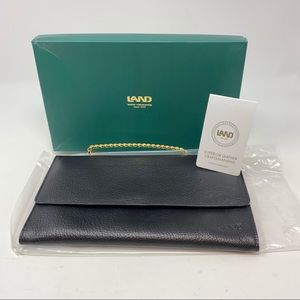 Land Black Leather Travel Organizer.